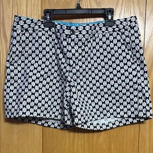 Merona Black and White Flat Front Shorts